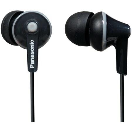 Panasonic HJE125 ErgoFit In-Ear Earbuds (Black) RP-HJE125-K